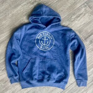 Blue Bar Harbor Maine kids Hoodie